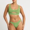 Women Bond-Eye Bikini Tops | Sasha Crop|Matcha Palm