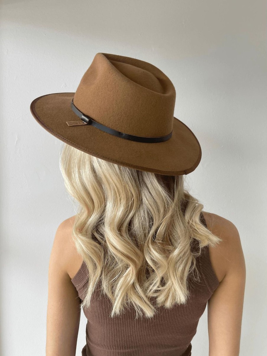 Women Rigon Hats | Meribel Fedora-Camel