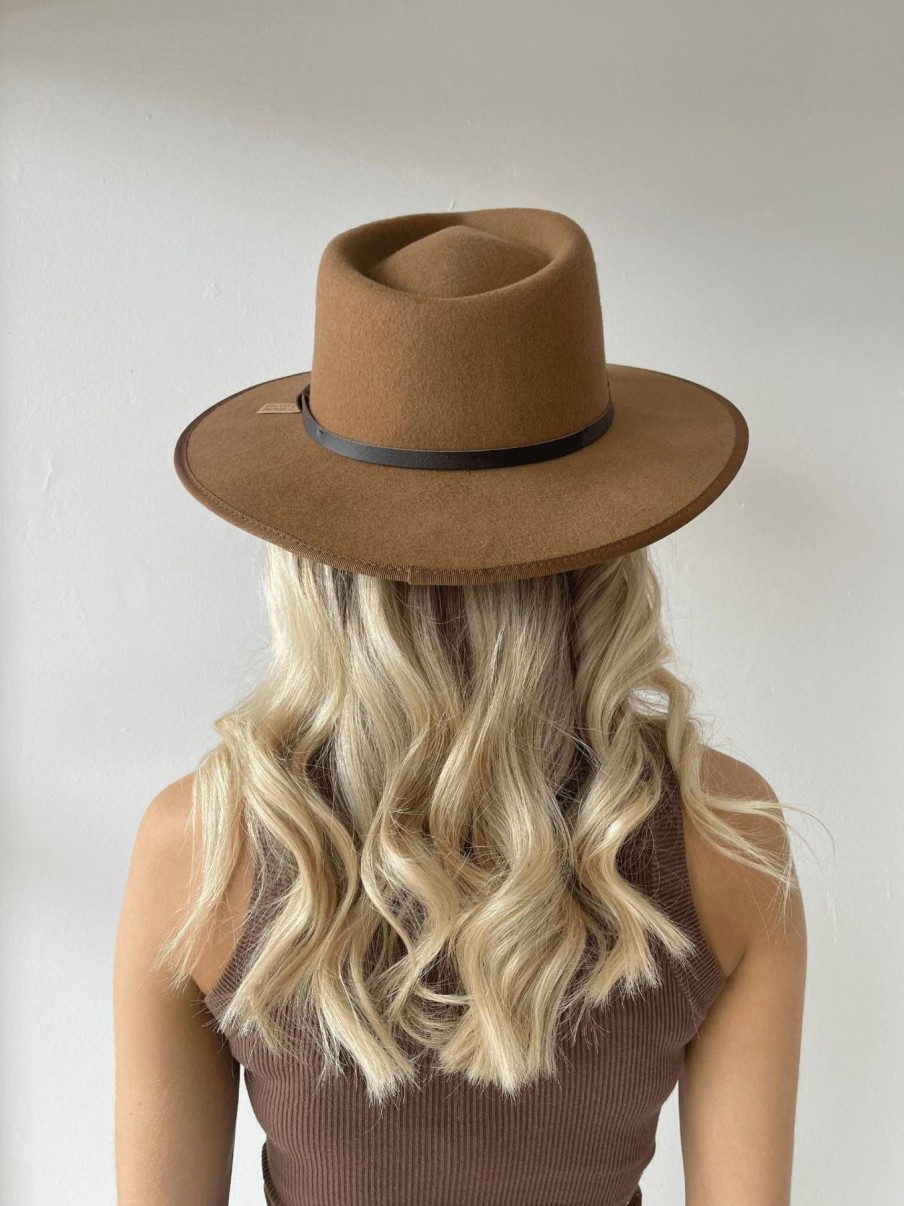 Women Rigon Hats | Meribel Fedora-Camel