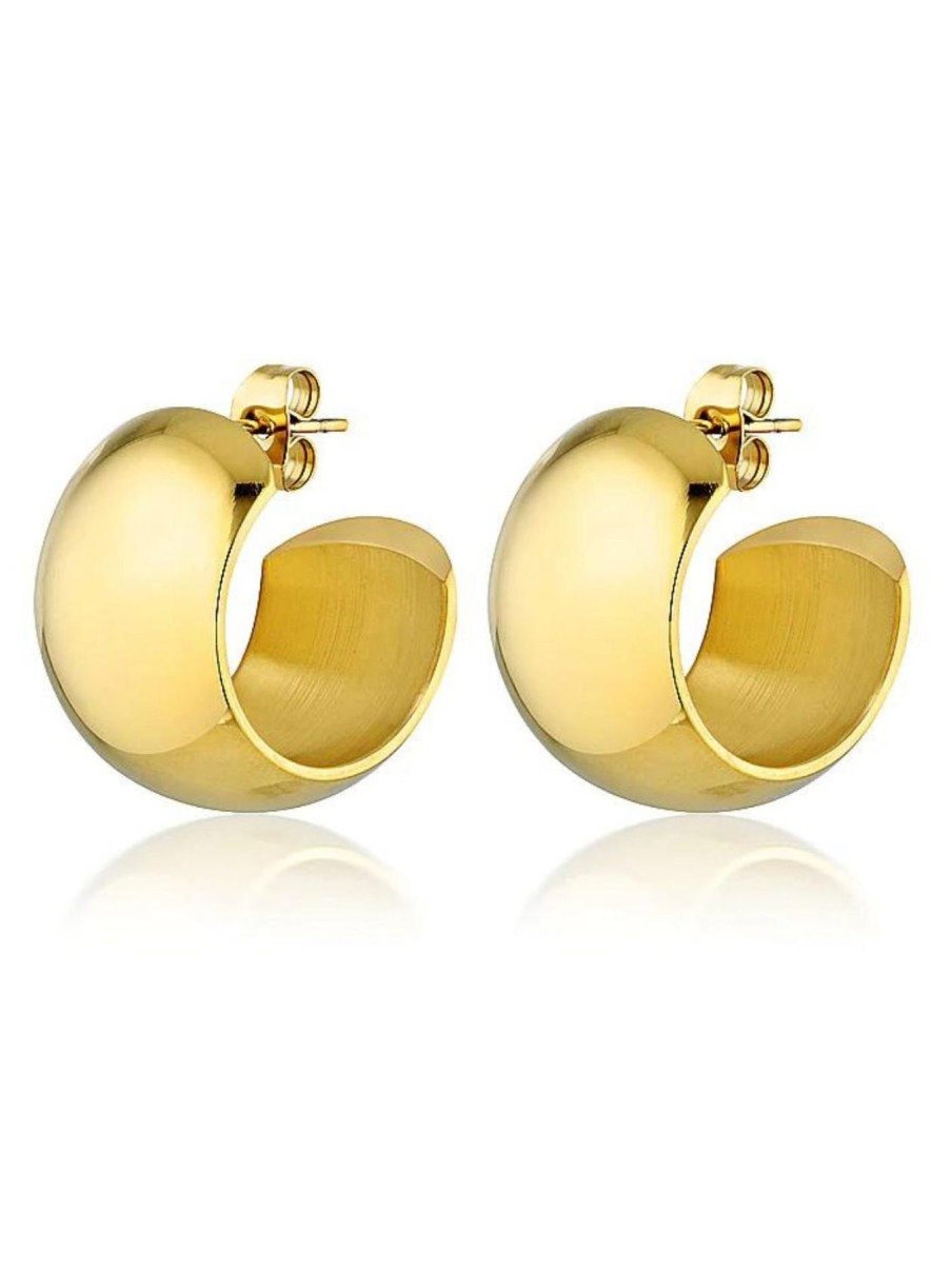 Women Cendré Jewellery | Chateau Hoop Earrings|Gold