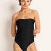 Women Monte & Lou One Pieces | Rib Bayview Bandeau One Piece