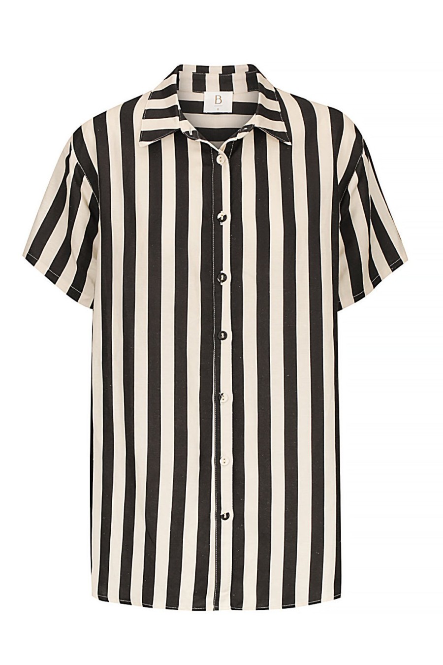 Women BISK The Label Tops | Essie Stripe Linen Blend Shirt