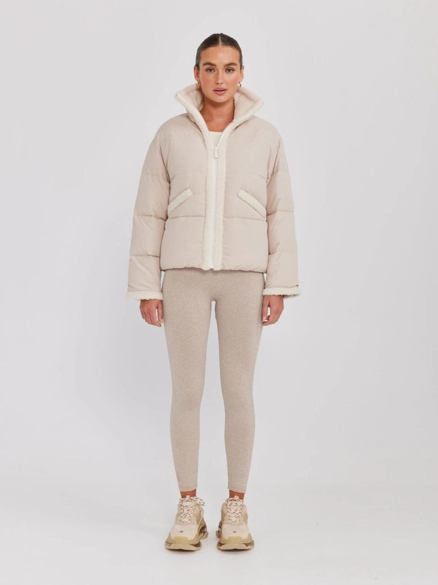 Women Toast Society Jackets | Starlette Puffer Jacket-Oatmeal