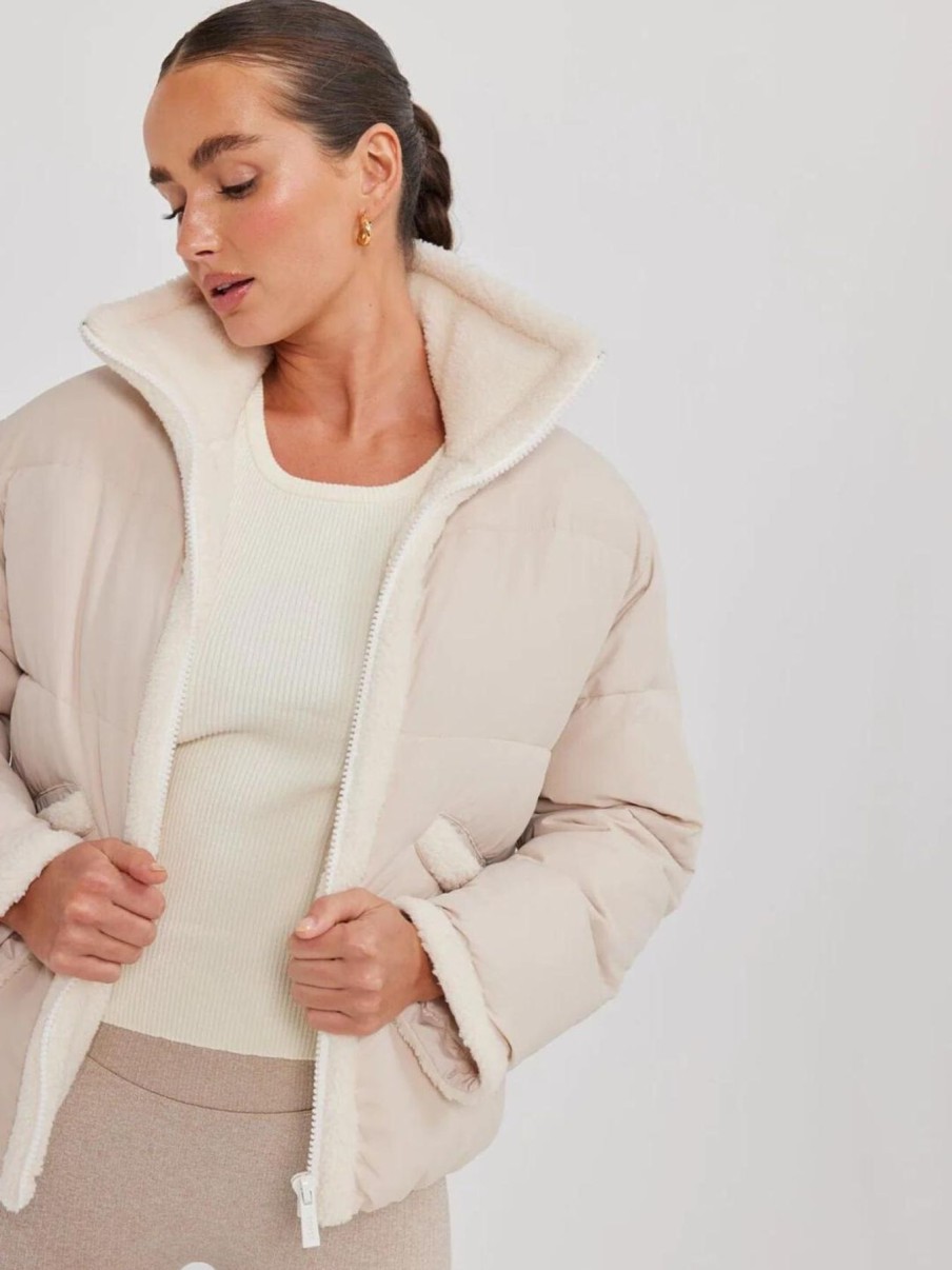 Women Toast Society Jackets | Starlette Puffer Jacket-Oatmeal