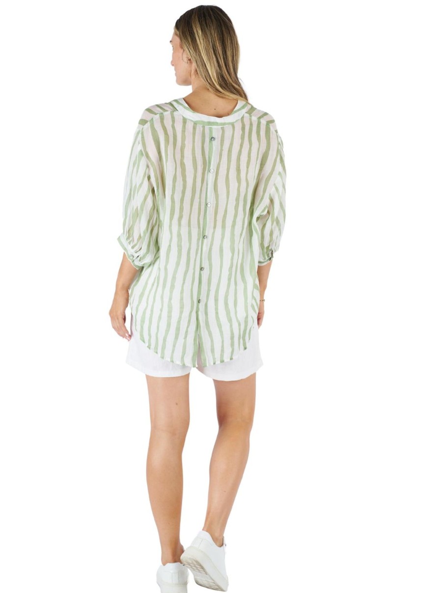 Women Worthier Tops | Aurora Stripe Shirt