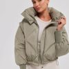 Women Toast Society Jackets | Neptune Puffer Jacket/Vest-Olive