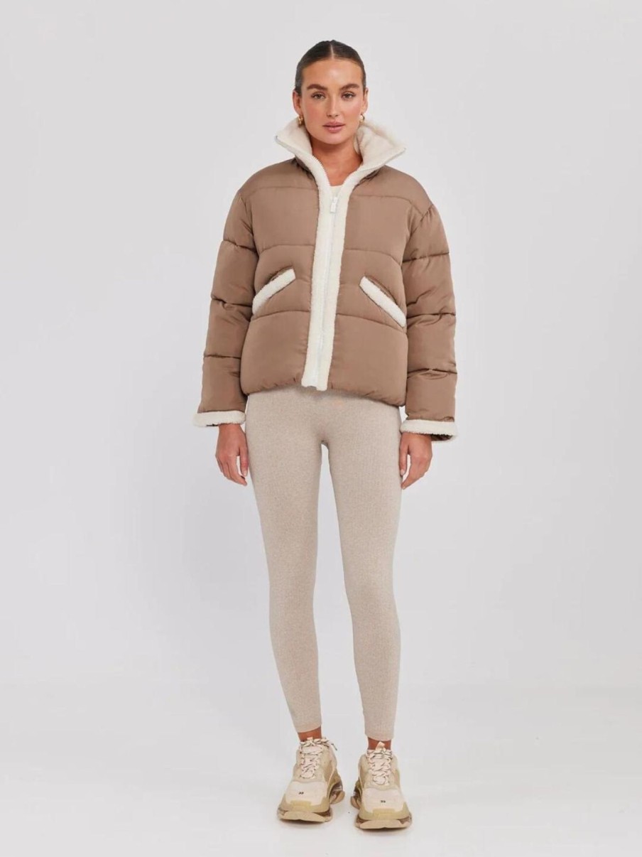 Women Toast Society Jackets | Starlette Puffer-Cocoa