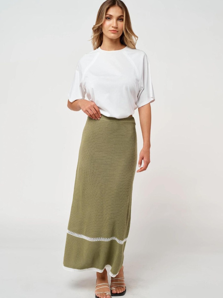 Women Apero Bottoms | Jacqui Knit Midi Skirt