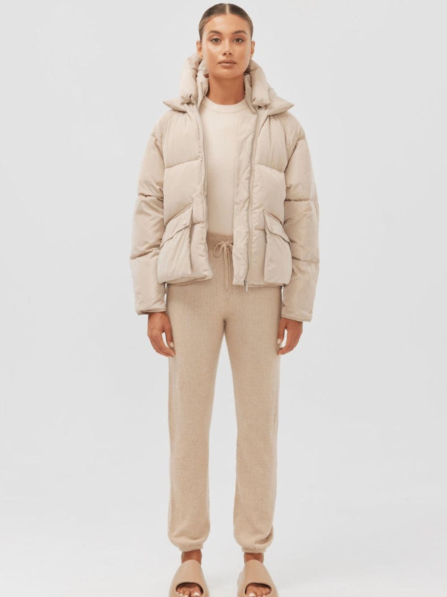 Women Toast Society Jackets | Pluto Puffer Jacket-Latte