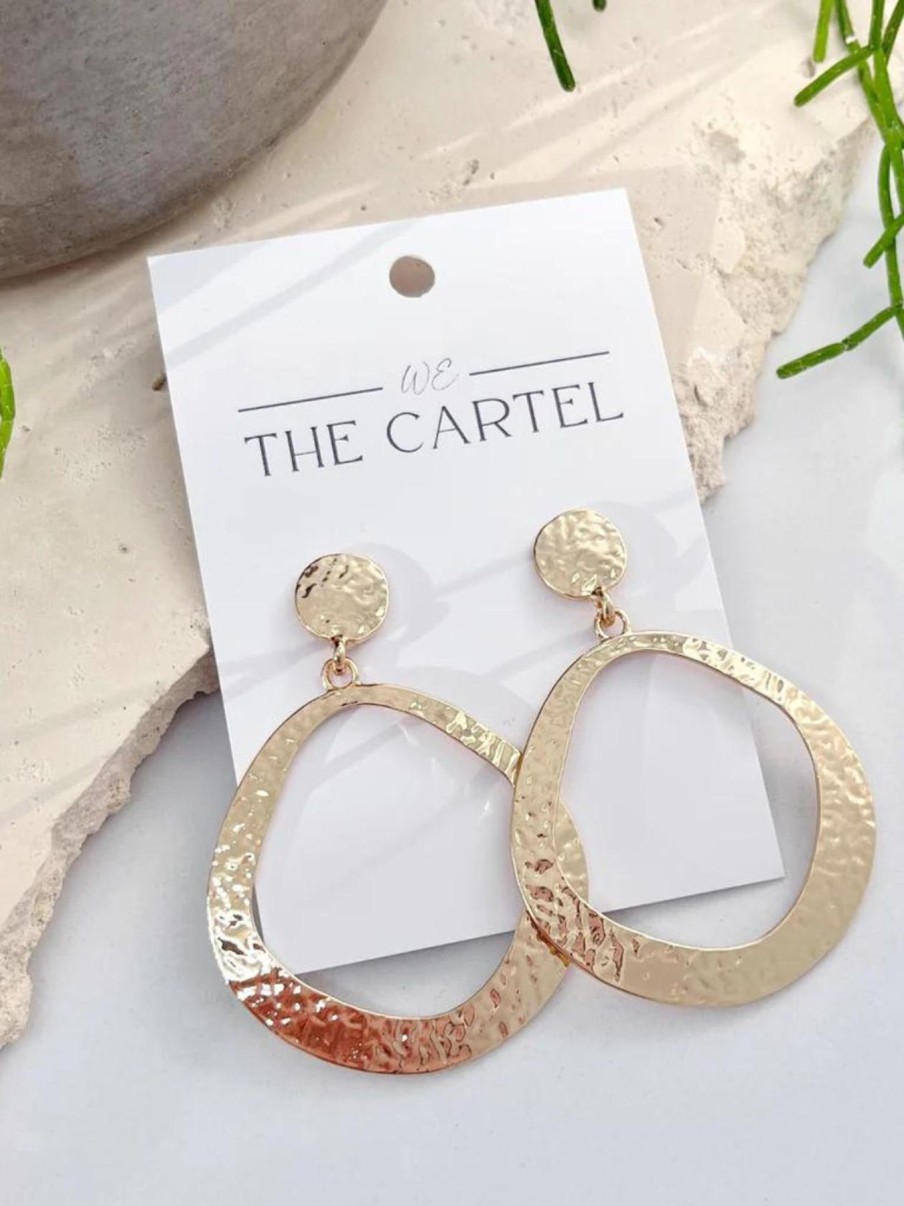 Women We The Cartel Jewellery | Amber Earrings-Gold