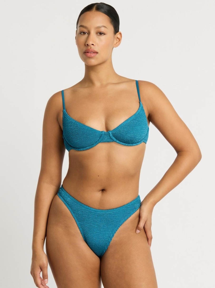 Women Bond-Eye Bikini Bottoms | Christy Brief|Ocean Shimmer