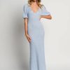 Women Apero Dresses | Amalfi Knit Midi Dress-Blue/White