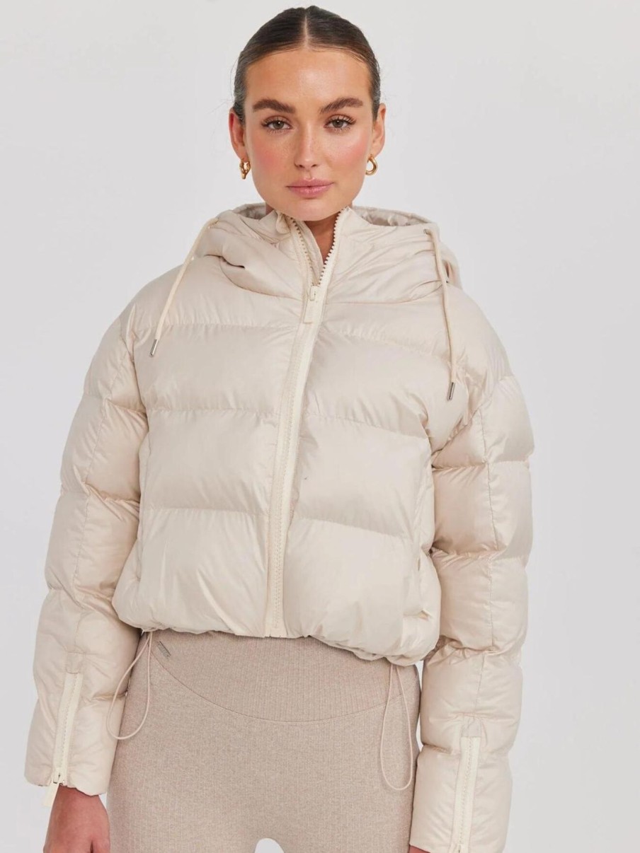 Women Toast Society Jackets | Orbit Puffer-Glazed Ecru