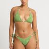 Women Bond-Eye Bikini Tops | Ring Ingrid Tri|Matcha Palm