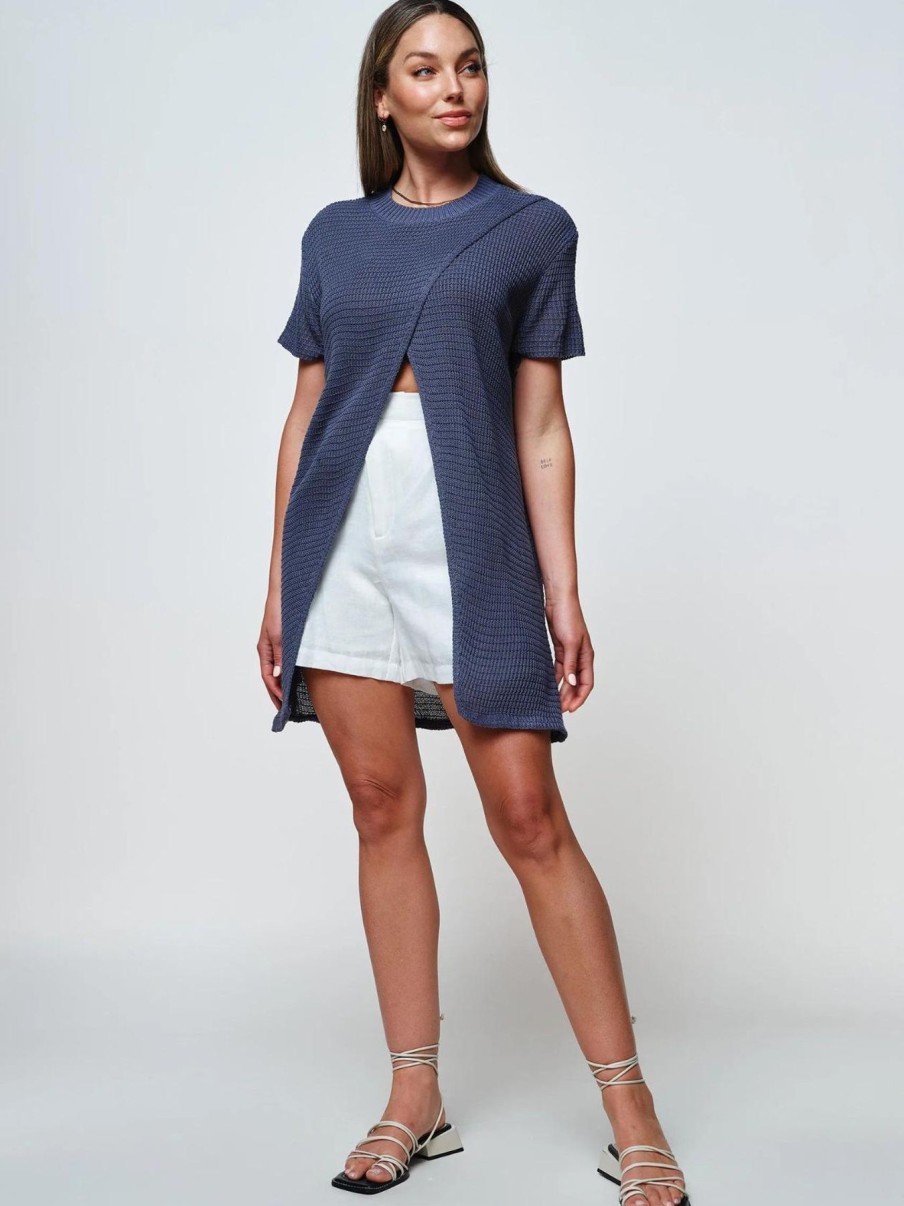 Women Apero Tops | Della Wrap Knit Top