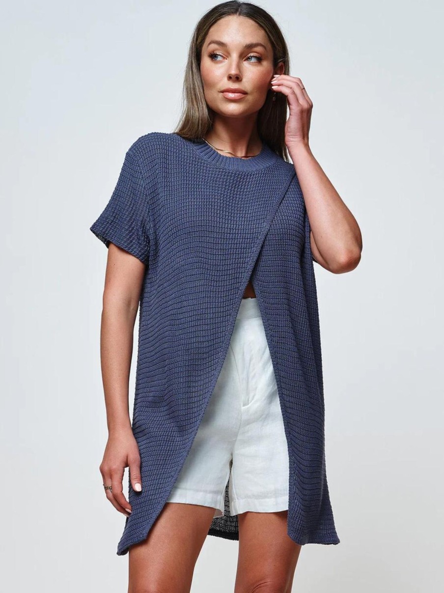 Women Apero Tops | Della Wrap Knit Top