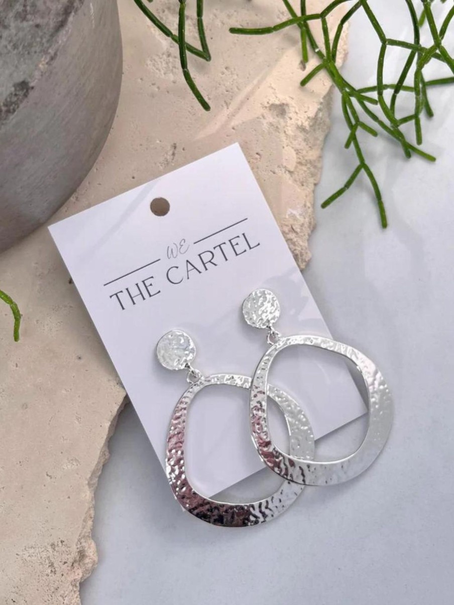 Women We The Cartel Jewellery | Amber Earrings-Silver