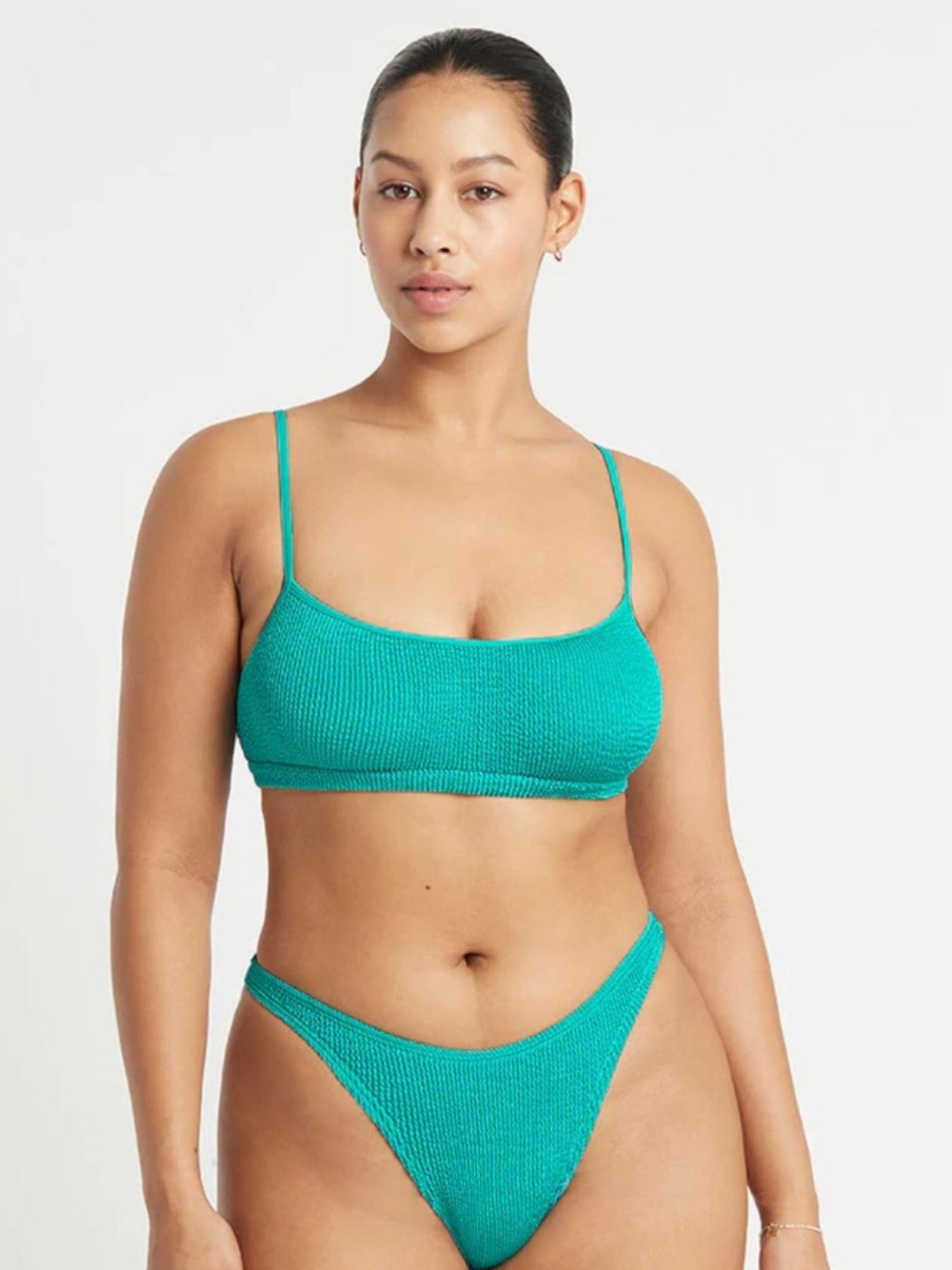 Women Bond-Eye Bikini Bottoms | Scene Brief|Turquoise Shimmer