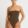 Women Bond-Eye One Pieces | Fane One Piece|Cocoa Lurex