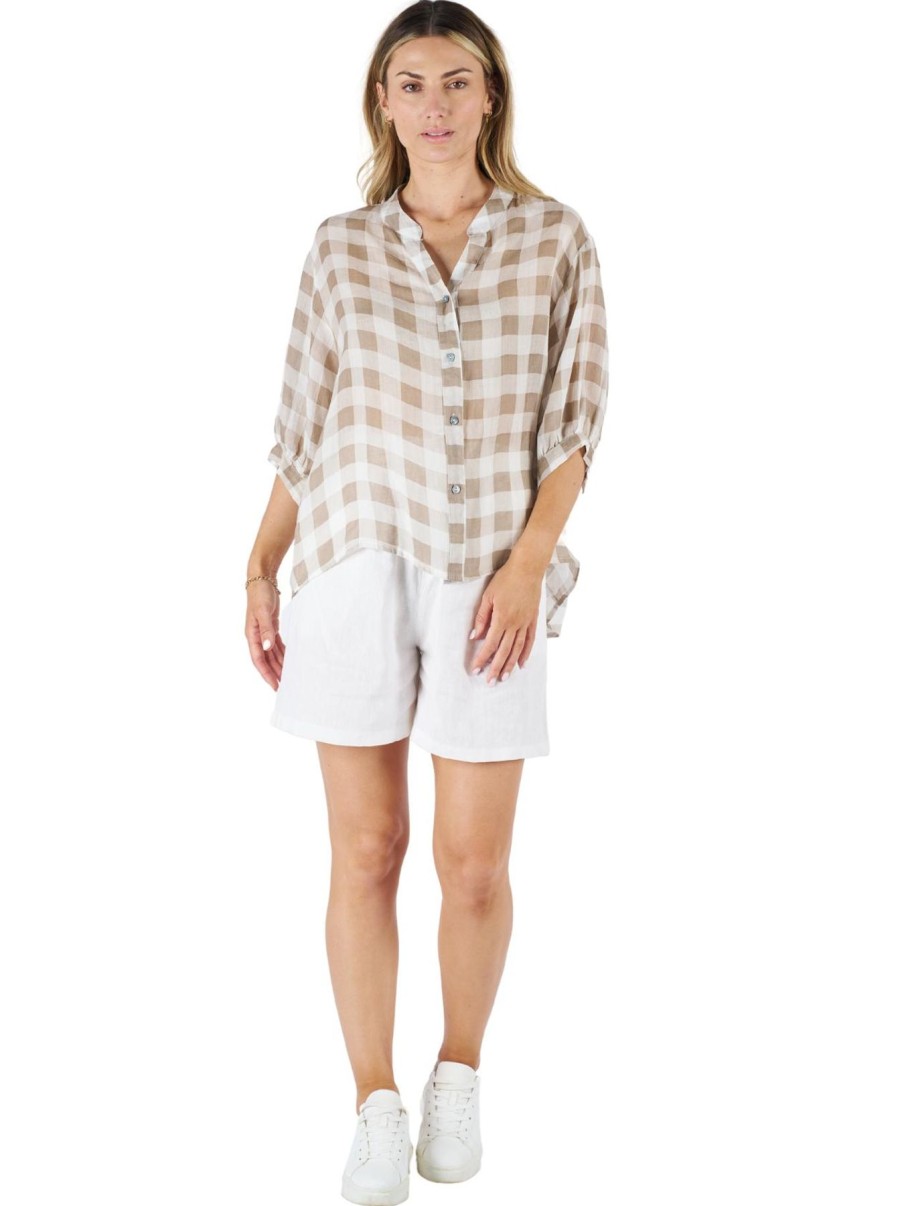 Women Worthier Tops | Aurora Check Shirt