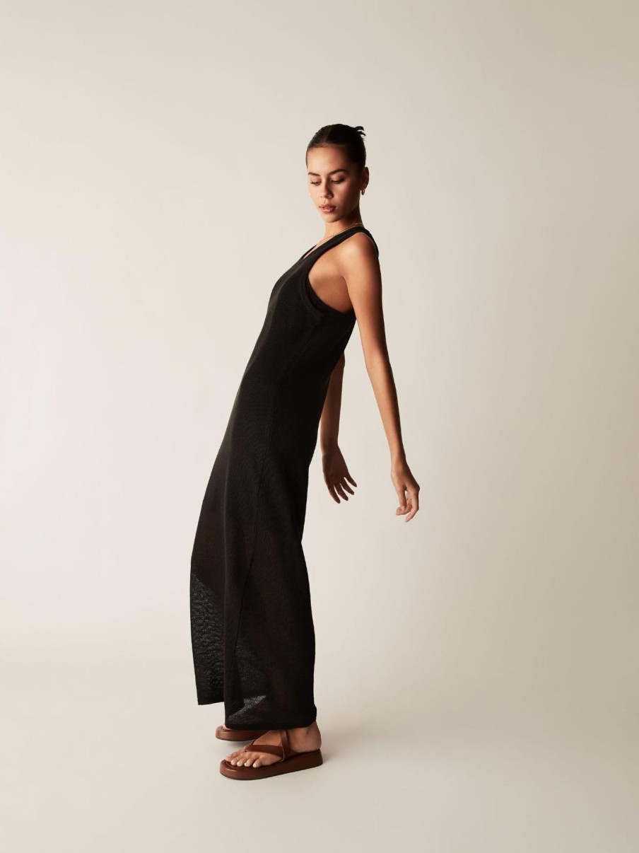 Women Esmaeé Dresses | Rhodes Linen Dress|Black