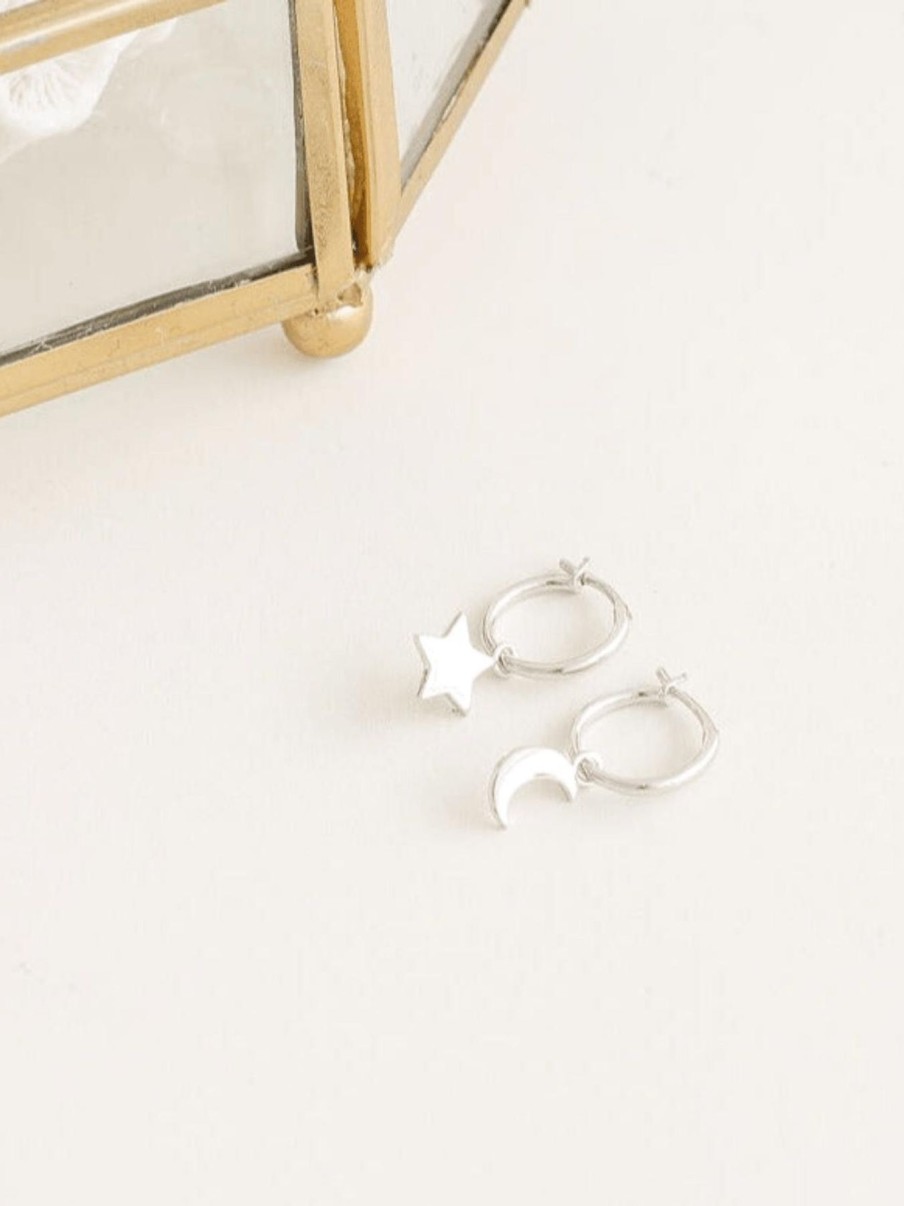 Women Sun Soul Jewellery | Celestial Earrings-Silver