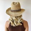 Women Rigon Hats | Castaway Handwoven Raffia Cowboy