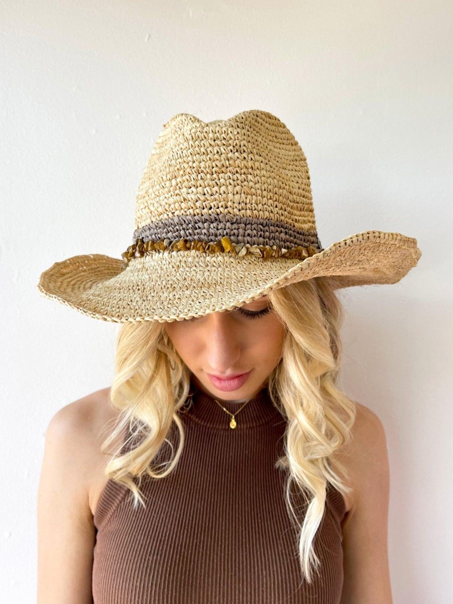 Women Rigon Hats | Castaway Handwoven Raffia Cowboy