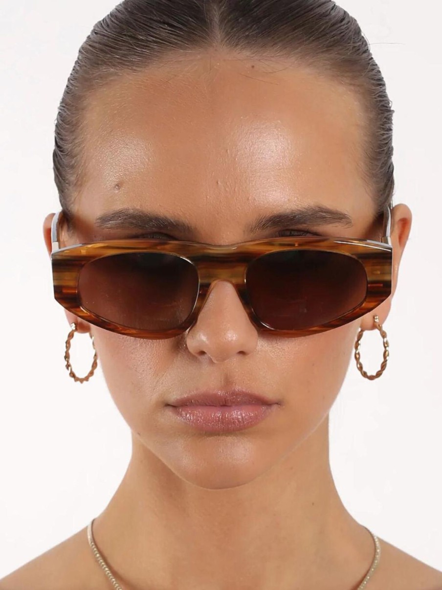 Women BANBE Sunglasses | The Gemma|Stripe Honey Tort-Brown