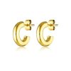 Women Cendré Jewellery | Hugo Hoop Earrings|Gold