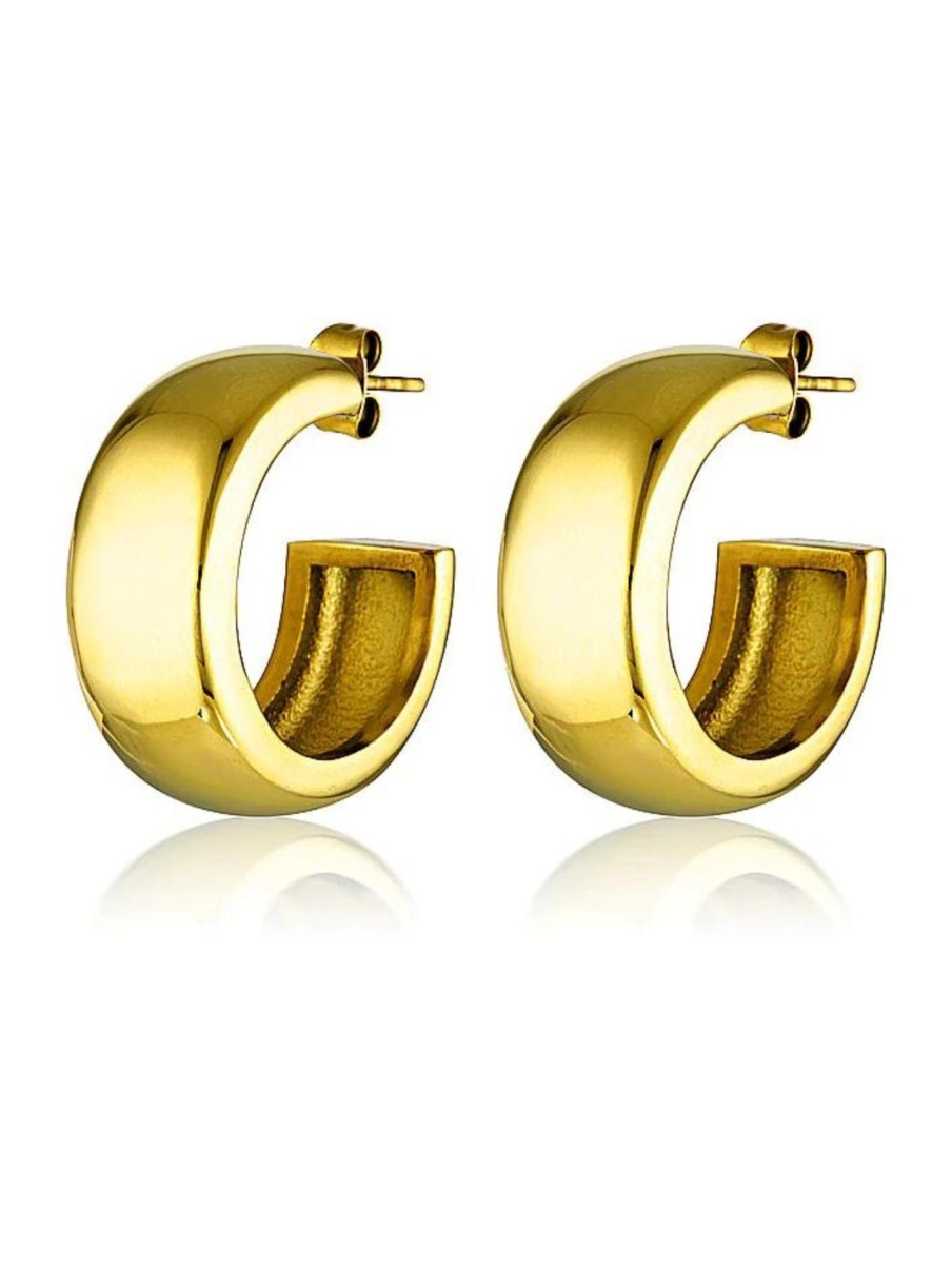 Women Cendré Jewellery | 1960 Hoop Earrings|Gold