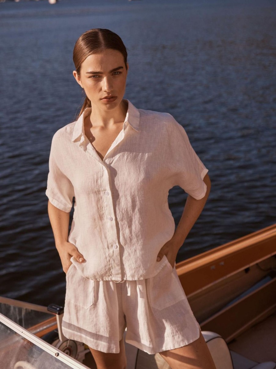 Women Little Lies Tops | Bronte Linen Shirt